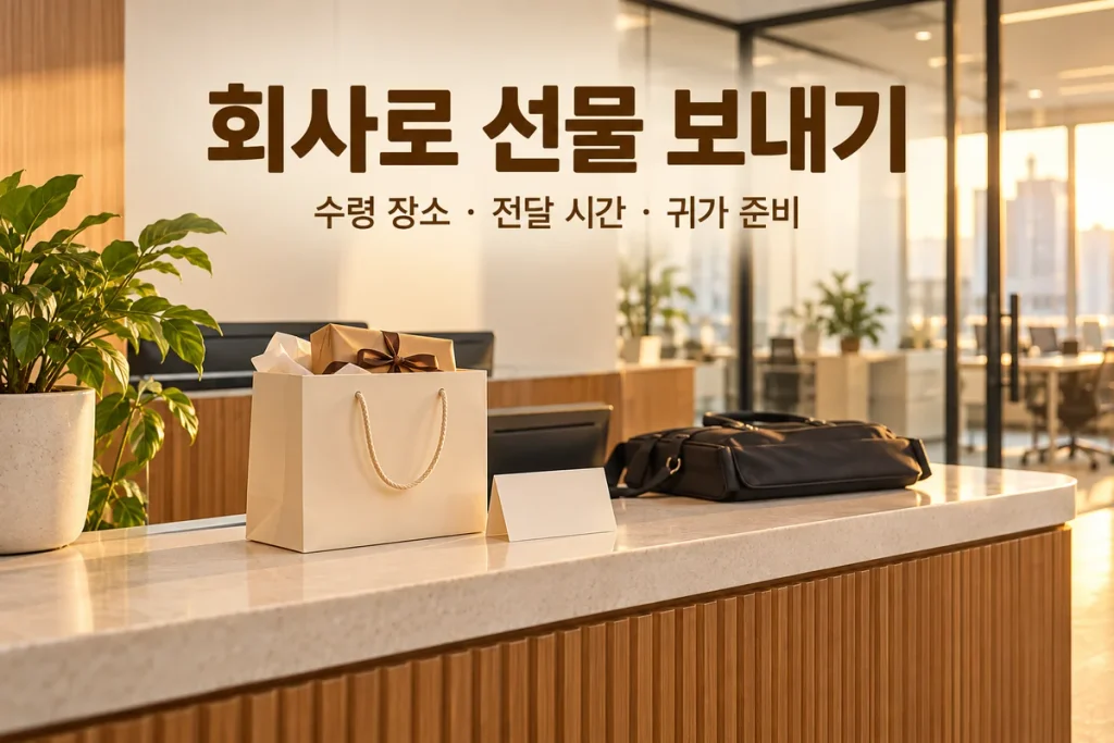 회사로 선물 보내기 전 확인할 것, 수령 장소·전달 시간·퇴근길 짐 준비