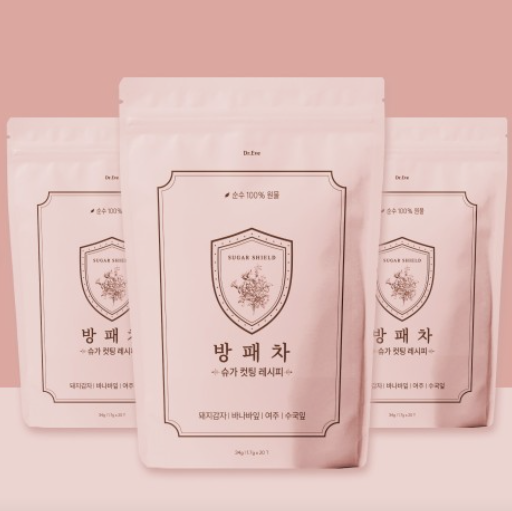 닥터이브 방패차 슈가컷팅 레시피 돼지감자 여주 바나바잎 수국잎 20개입, 3개