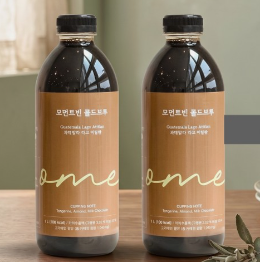 모먼트빈 콜드브루 원액 1L x 2병 더치커피 액상커피 선물 답례품 과테말라