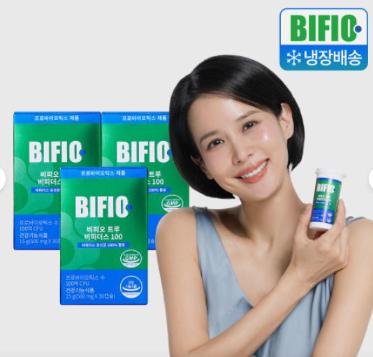 비피오 트루 100억 비피더스균 조여정 비피더스유산균 30캡슐, 3개