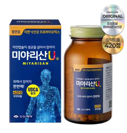 [신신제약] 미야리산U 낙산균 프로바이오틱스 420정, 1개